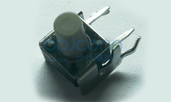 轻触开关 6x6x9 支架 不锈钢弹片 260G 灰柄