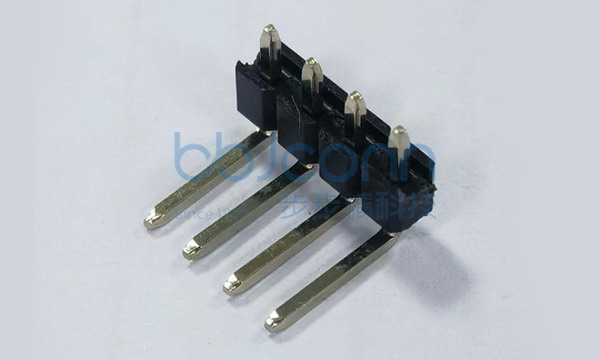 排针 2.54PH H2.5 1x4P 90度 PC2.1 PA6.0 PB4.3 L13.0 6T 弯平面 袋装