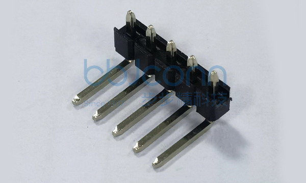 排针 2.54PH H2.5 1x5P 90度 PC2.1 PA6.0 PB4.3 L13.0 6T 弯平面 袋装