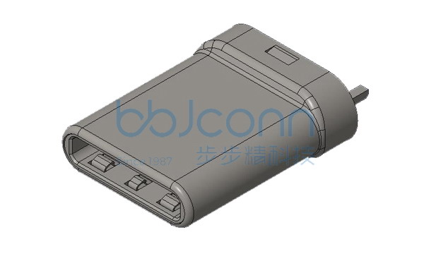 U4裸头 40速率 TYPE-C 24P 公头 直立式 夹板0.80 H=10.60 管装