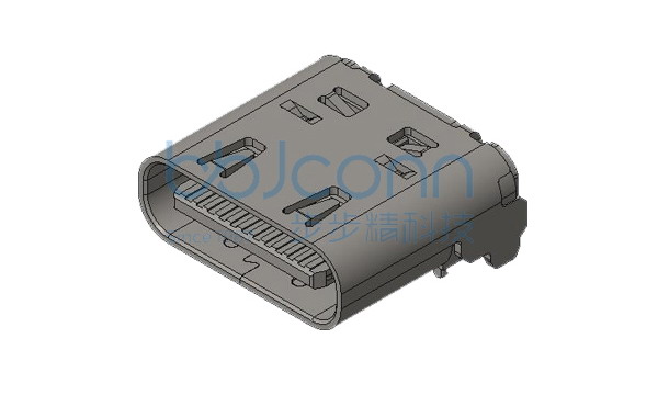 U4 40G速率 TYPE-C 24P 母座 板上两脚插 双排SMT 带柱 L=8.17 CH=1.57 镀金GF 编带