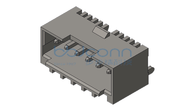 针座 Molex 1.5-6P 卧贴 带扣 米黄色 编带