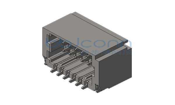 针座 SHD 1.0-2x6P B型 双排卧贴1代 无柱 米黄色 加盖编带