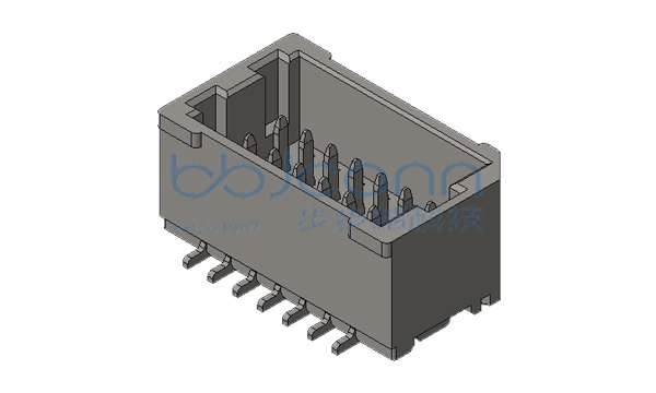 针座 SHD 1.0-2x7P B型 双排立贴1代 带柱 米黄色 加盖编带