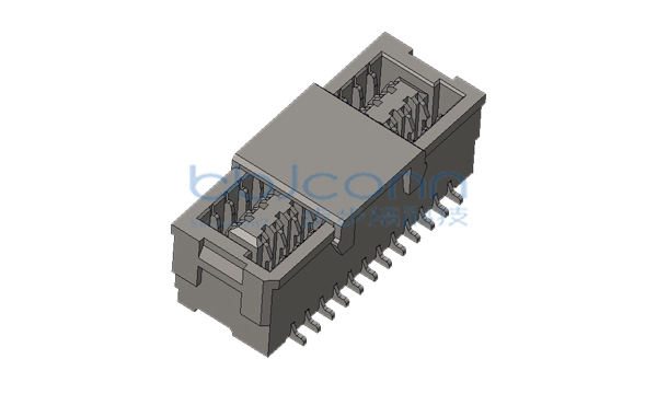 针座 SHLD1.0-2x12P B型 双排 立贴 带扣 4代 无柱 米黄色 加盖编带