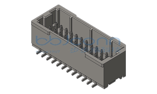 针座 SHD 1.0-2x12P B型 双排立贴1代 带柱 米黄色 加盖编带