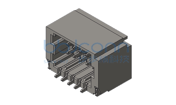 针座 SHD 1.0-2x5P B型 双排卧贴1代 无柱 米黄色 加盖编带