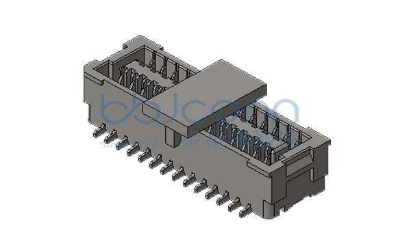 针座 SHLD 1.0-2x14P 双排 立贴 带扣 米黄色 编带