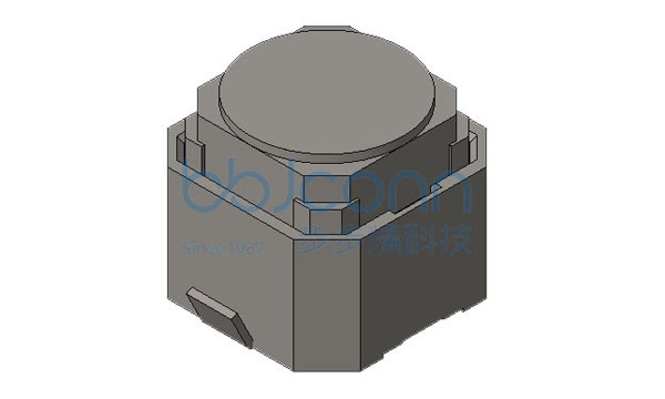 轻触开关 6x6x5.0 无声 硅胶弹垫（U型) 260gf 编带