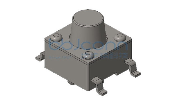 轻触开关 6X6X6 贴片 160g 带柱 小盖 (Z1-T-51-B)
