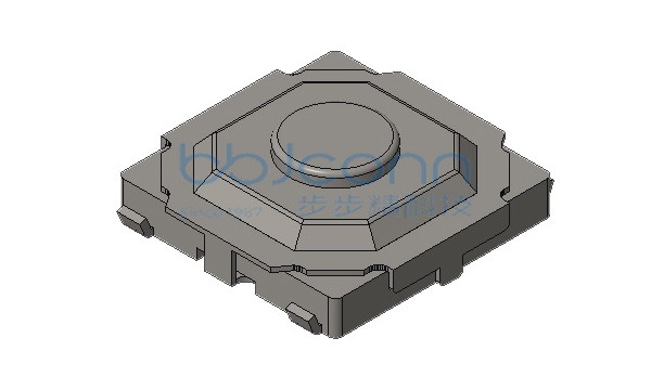 轻触开关 4x4x1.5H 铜纽 中心接地 镀银 包脚 寿命100万次 100GF