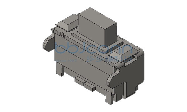 轻触开关 2x4x3.5 双层 侧按支架 全包 白色盖板 黑柄 不锈钢双弹片 160GF