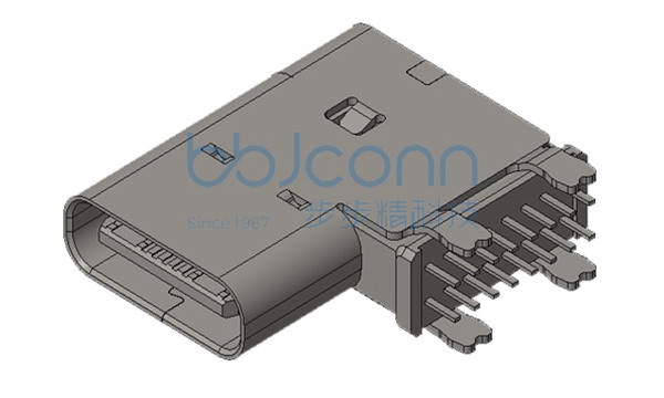 TYPE-C 16P 母座 侧插 四脚插 端子DIP 垫高2.73 L=14.0 CH=7.20 吸塑盒装