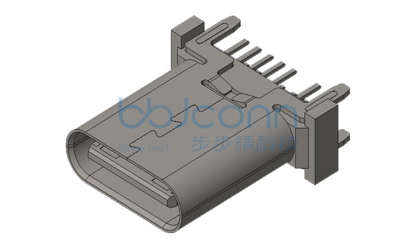 TYPE-C 14P 母座 直立式 H=11.0 外壳无弹 四脚插 端子DIP (C款) 吸塑盒