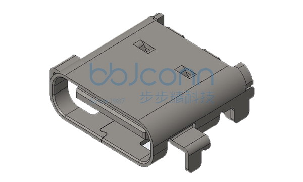 TYPE-C 24P 母座 沉板1.0 双排SMT 四脚插 L=9.95 CH=0.6 编带