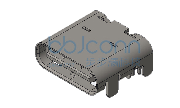 TYPE-CF 24P 板上四脚插 带柱 L=8.0 CH=1.63 双排SMT 不带EMI 无LOGO