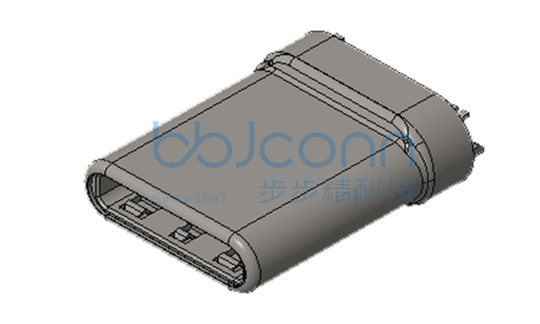 TYPE-C 24P MD拉伸壳 带弹片 L=10.5 夹板0.8 3.6厚 带弹片不带板