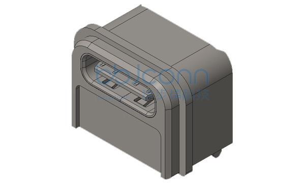 TYPE-C 16P 母座 板上 四脚插带柱 带中夹片 L=7.7 CH=7.0 垫高4.72 端子SMT 固定脚长1.0 镀金2u