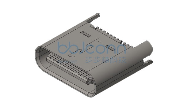 TYPE-C 24P 母座 直立式 H=6.50 夹板0.80