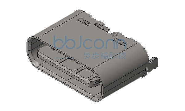 TYPE-C 6P 母座 直立式 两脚插 端子DIP H=5.50 舌片外漏0.20  PA46 加盖编带（战斗版）