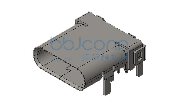 TYPE-C 24PIN 母座 板上单壳 L=10.0 CH=1.81 脚长1.6