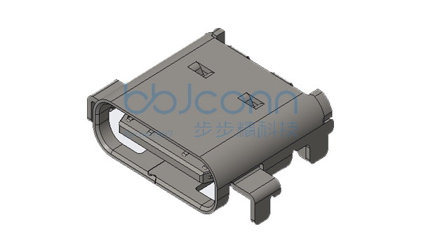 TYPE-C 24P 母座 四脚插 L=8.35 CH=0.60 沉板1.0 端子双排SMT 单壳
