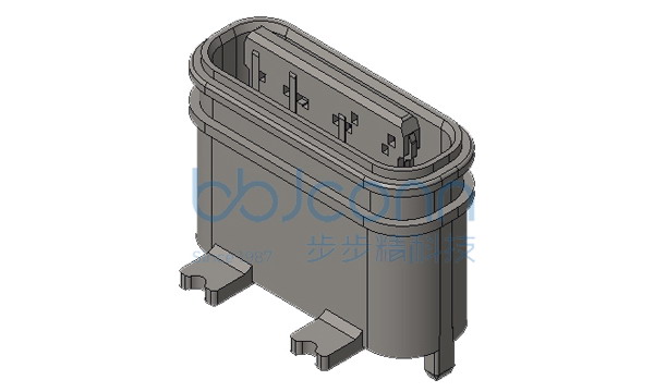 TYPE-C 6P 防水母座 直立式 H=6.40 舌片外漏0.75 两脚插两脚贴 端子SMT IPX7 常规款