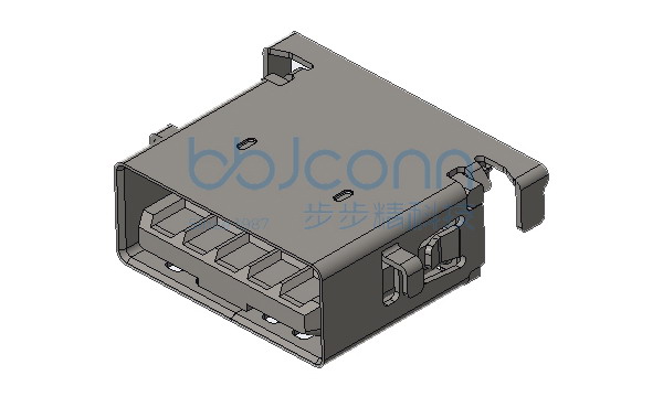 USB 3.0 AF 90°反向沉板 沉板4.04 L=12.5 CH=-1.34 直脚1.35  短款平口 锡脚长1.35 DIP LCP蓝胶 不锈钢壳 带焊点