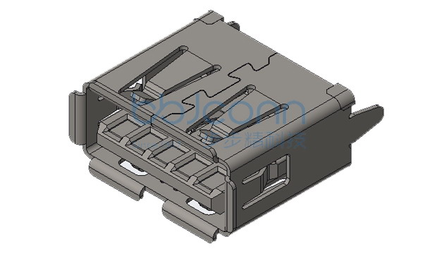USB 3.0 A母 180度 DIP 两脚插 直脚 卷边 铜壳 LCP黑胶 H=11.50 盒装