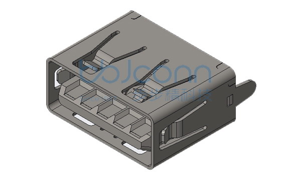 USB 3.0 AF 180度 H=10.0 直脚 直插 端子DIP 平口 LCP蓝胶 铁壳