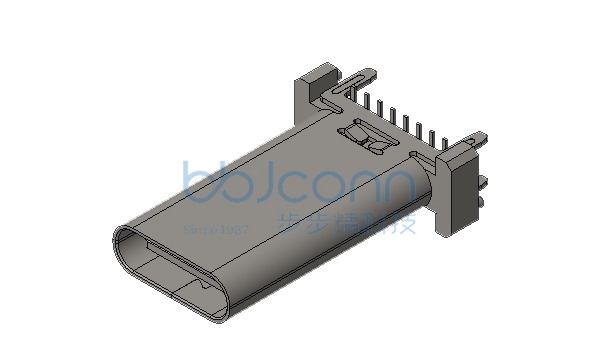 USB 3.0 AF 180度 直脚直插 H=13.75 端子DIP 平口 LCP蓝胶 不锈钢外壳 端子镀金1u