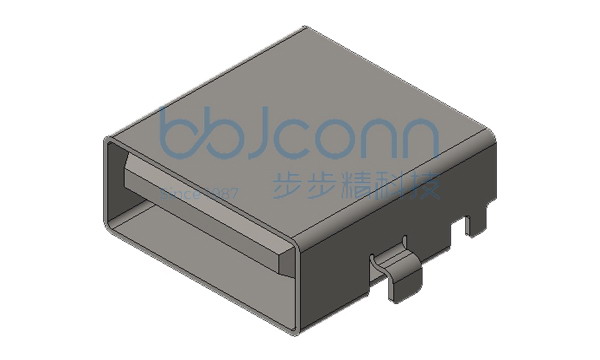 USB 3.0 AF L=13.70 沉板1.82 四脚插 端子DIP 平口 LCP蓝胶 不锈钢外壳 吸塑盒装