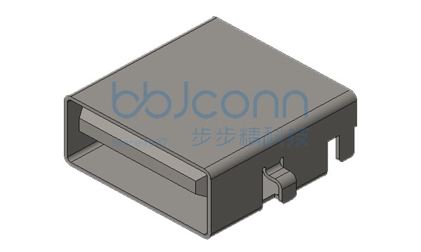USB 3.0 AF 四脚插 L=13.05 沉板2.86 端子DIP 端子镀金1u 平口 LCP蓝胶 不锈钢外壳 编带