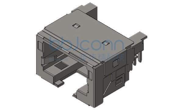 网络接口 RJ45 1x1 8P8C 90度 L=14.80 H=10.05 沉板5.80 带灯 左黄右绿 无弹 DIP (41F1188AB1WA6DB1B075)