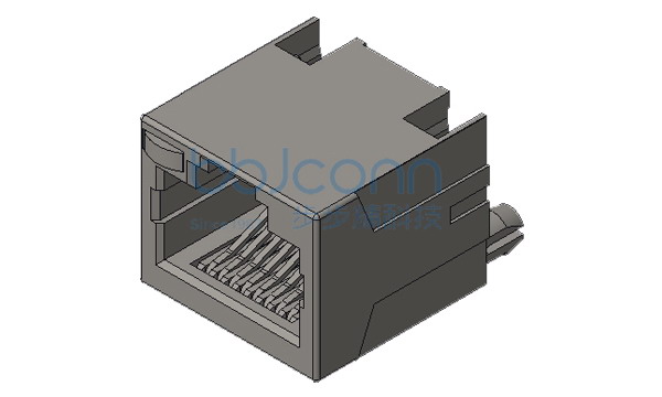 网络接口 RJ45 180度 左边绿灯 无弹 8P8C H=15.55 DIP PBT蓝色胶芯299C(52T1188JB15D1DB1019)