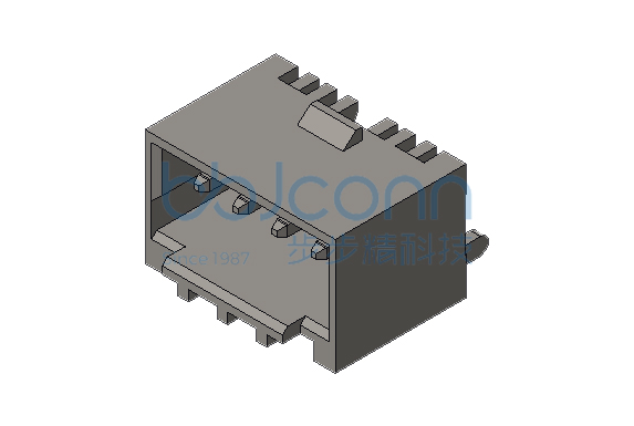 针座 Molex 1.5-4P 卧贴 带扣 米黄色 编带
