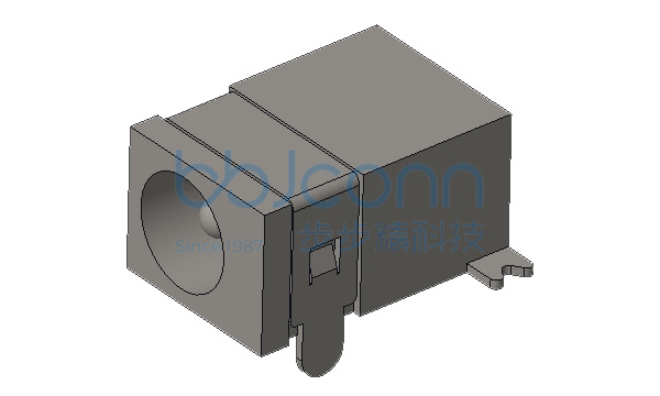DC插座 DC-046A 1.30针 两脚插+三脚贴片 带柱 2A电流 全铜