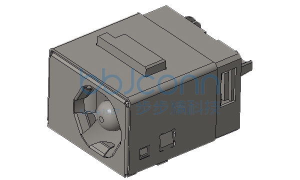 DC插座 DC550250-0241-20000H 2.5针 180度 H=11.50 两脚插 带凸台