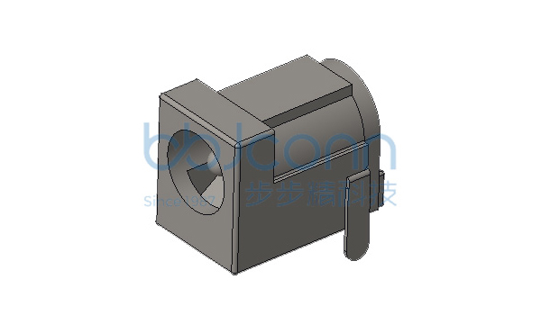 DC插座 DC-005 2.5针 全铜 短脚 三脚插 PA9T 防火 通孔 编带