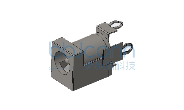 DC插座 DC-013 2.0针 全铜 三脚插 180度 H=16.20