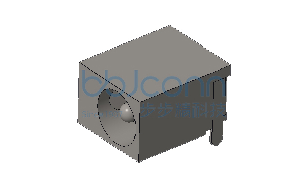 DC插座 DC-044C 2.0针 全铜 三脚插 带柱 通孔 PA9T DC24V 3A 编带