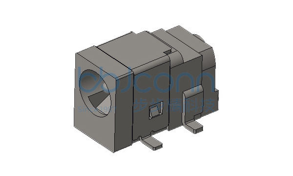 DC插座 1.3针 全铜 五脚贴 带柱 编带 (DC-002T)